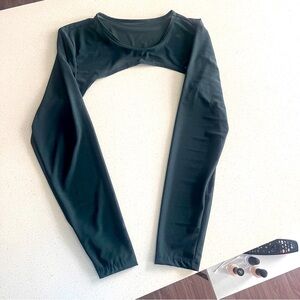 RIOT army green mesh swim cover longsleeve crop